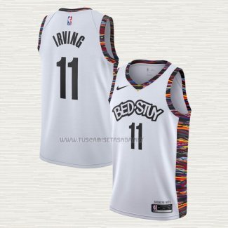 Camiseta Kyrie Irving NO 11 Brooklyn Nets Ciudad 2019-20 Blanco