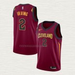 Camiseta Kyrie Irving NO 2 Cleveland Cavaliers Icon 2018 Rojo