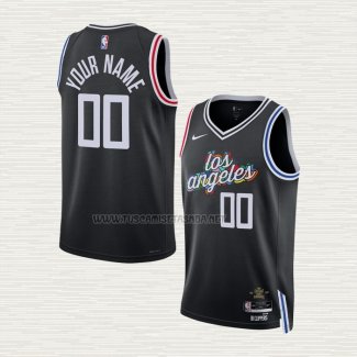 Camiseta Los Angeles Clippers Personalizada Ciudad 2022-23 Negro