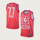 Camiseta Luka Doncic NO 77 Dallas Mavericks All Star 2022 Granate