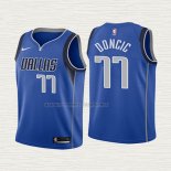 Camiseta Luka Doncic NO 77 Nino Dallas Mavericks Icon 2018 Azul