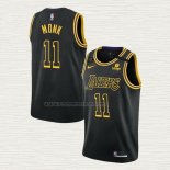 Camiseta Malik Monk NO 11 Los Angeles Lakers Mamba 2021-22 Negro