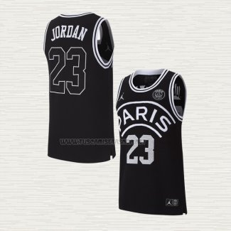 Camiseta Michael Jordan NO 23 AJ x PSG Negro