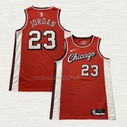 Camiseta Michael Jordan NO 23 Chicago Bulls Ciudad 2021-22 Rojo