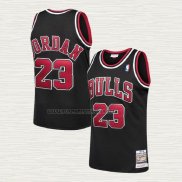 Camiseta Michael Jordan NO 23 Chicago Bulls Retro Negro