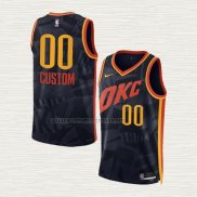 Camiseta Oklahoma City Thunder Personalizada Ciudad 2023-24 Negro