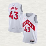 Camiseta Pascal Siakam NO 43 Toronto Raptors Association 2020-21 Blanco