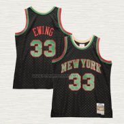 Camiseta Patrick Ewing NO 33 New York Knicks Mitchell & Ness 1991-92 Negro