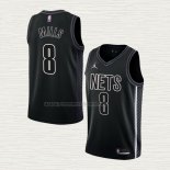 Camiseta Patty Mills NO 8 Brooklyn Nets Statement 2022-23 Negro