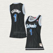 Camiseta Penny Hardaway NO 1 Mujer Orlando Magic Icon 2017-18 Negro