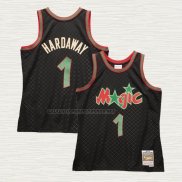 Camiseta Penny Hardaway NO 1 Orlando Magic Mitchell & Ness 1993-94 Negro