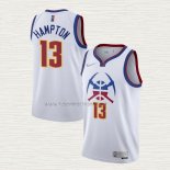 Camiseta R.J. Hampton NO 13 Denver Nuggets Earned 2020-21 Blanco