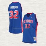 Camiseta Richard Hamilton NO 32 Detroit Pistons Mitchell & Ness 2003-04 Azul