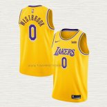 Camiseta Russell Westbrook NO 0 Los Angeles Lakers Icon 2020 Amarillo