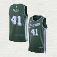 Camiseta Saddiq Bey NO 41 Detroit Pistons Ciudad 2022-23 Verde