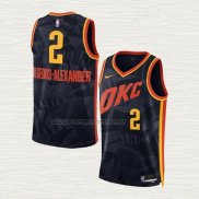 Camiseta Shai-Gilgeous Alexander NO 2 Oklahoma City Thunder Ciudad 2023-24 Negro