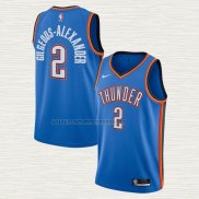 Camiseta Shai Gilgeous-Alexander NO 2 Oklahoma City Thunder Icon 2020-21 Azul