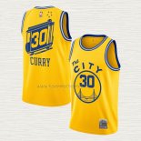 Camiseta Stephen Curry NO 30 Golden State Warriors Mitchell & Ness 2019-20 Amarillo