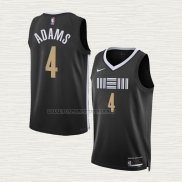 Camiseta Steven Adams NO 4 Memphis Grizzlies Ciudad 2023-24 Negro