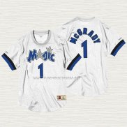 Camiseta Tracy McGrady NO 1 Orlando Magic Manga Corta Blanco