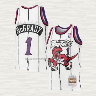 Camiseta Tracy Mcgrady NO 1 Nino Toronto Raptors Mitchell & Ness 1998-99 Blanco