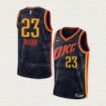 Camiseta Tre Mann NO 23 Oklahoma City Thunder Ciudad 2023-24 Negro