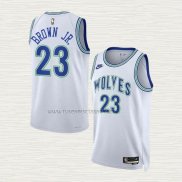 Camiseta Troy Brown JR. NO 23 Minnesota Timberwolves Classic 2023-24 Blanco