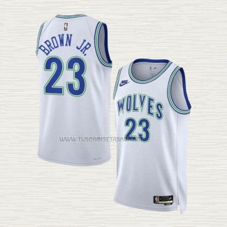 Camiseta Troy Brown JR. NO 23 Minnesota Timberwolves Classic 2023-24 Blanco