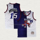 Camiseta Vince Carter NO 15 Toronto Raptors Split Edition Violeta Blanco