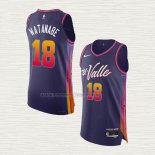 Camiseta Yuta Watanabe NO 18 Phoenix Suns Ciudad Autentico 2023-24 Violeta