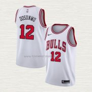 Camiseta Ayo Dosunmu NO 12 Chicago Bulls Association 2021 Blanco