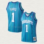 Camiseta Baron Davis NO 1 Charlotte Hornets Mitchell & Ness 1999-00 Verde