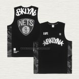 Camiseta Brooklyn Nets x AAPE Negro