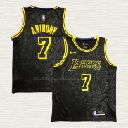 Camiseta Carmelo Anthony NO 7 Los Angeles Lakers Black Mamba Negro