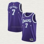 Camiseta Carmelo Anthony NO 7 Los Angeles Lakers Ciudad 2021-22 Violeta