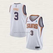 Camiseta Chris Paul NO 3 Phoenix Suns Association 2021 Blanco