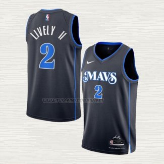 Camiseta Dereck Lively II NO 2 Dallas Mavericks Ciudad 2023-24 Azul