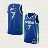 Camiseta Dwight Powell NO 7 Dallas Mavericks Ciudad 2022-23 Azul