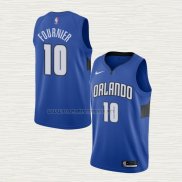 Camiseta Evan Fournier NO 10 Orlando Magic Statement Edition Azul