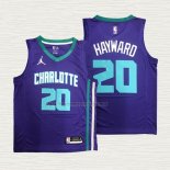 Camiseta Gordon Hayward NO 20 Charlotte Hornets Statement 2020-21 Violeta