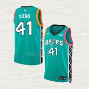 Camiseta Gorgui Dieng NO 41 San Antonio Spurs Ciudad 2022-23 Verde