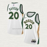 Camiseta JD Davison NO 20 Boston Celtics Ciudad 2023-24 Blanco