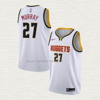 Camiseta Jamal Murray NO 27 Denver Nuggets Association Blanco