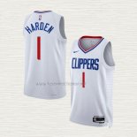 Camiseta James Harden NO 1 Los Angeles Clippers Association Blanco