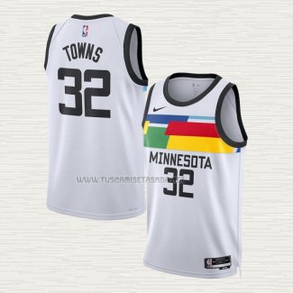 Camiseta Karl-Anthony Towns NO 32 Minnesota Timberwolves Ciudad 2022-23 Blanco