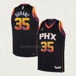 Camiseta Kevin Durant NO 35 Nino Phoenix Suns Statement 2022-23 Negro