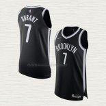 Camiseta Kevin Durant NO 7 Brooklyn Nets Icon Autentico Negro