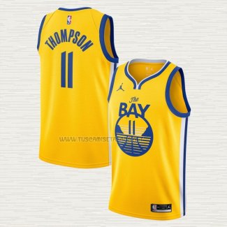 Camiseta Klay Thompson NO 11 Golden State Warriors Statement 2020-21 Oro