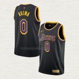 Camiseta Kyle Kuzma NO 0 Los Angeles Lakers Earned 2020-21 Negro