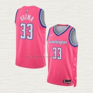 Camiseta Kyle Kuzma NO 33 Washington Wizards Ciudad 2022-23 Rosa